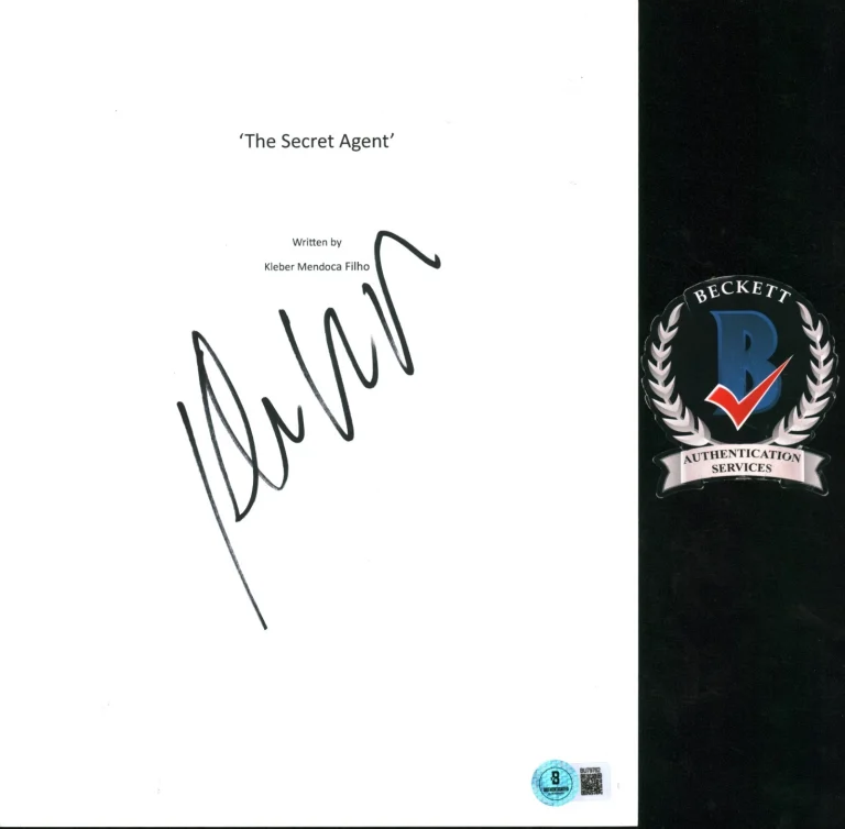 Kleber Mendonca Filho Signed Autograph The Secret Agent Movie Script w/ BAS COA