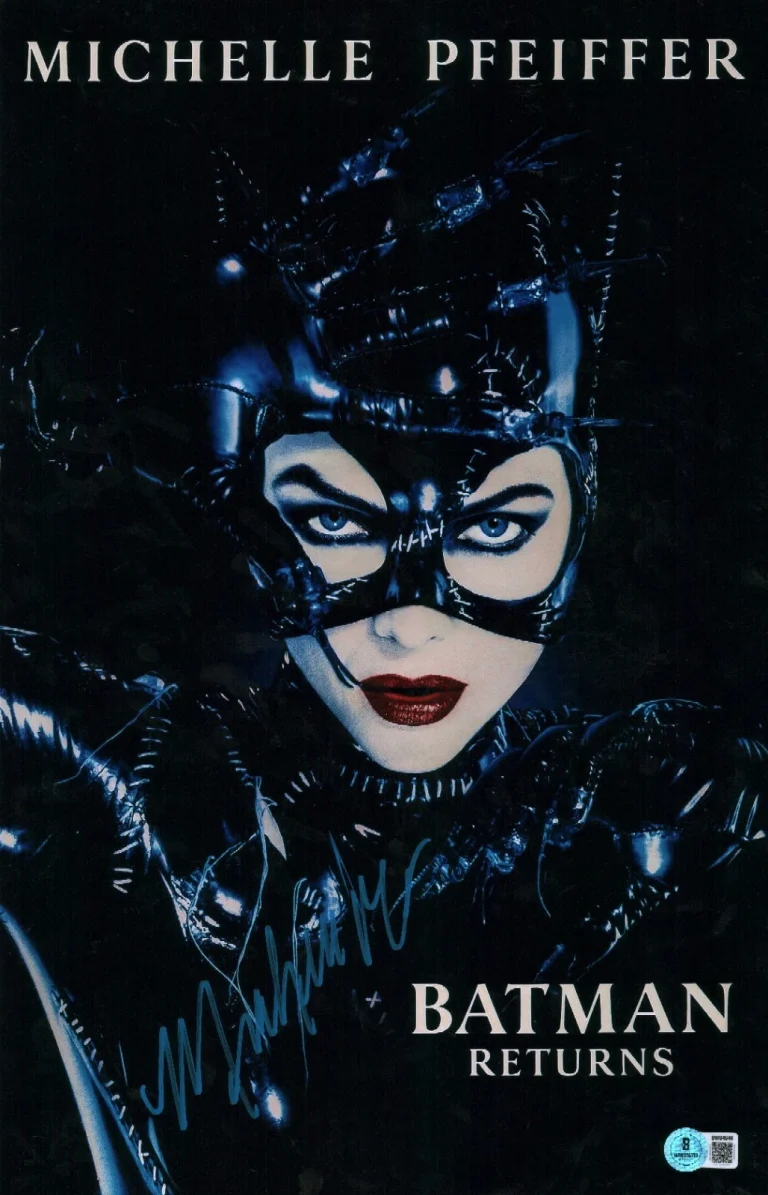 MICHELLE PFEIFFER SIGNED AUTOGRAPHED CATWOMAN BATMAN 11x17 PHOTO POSTER BAS COA
