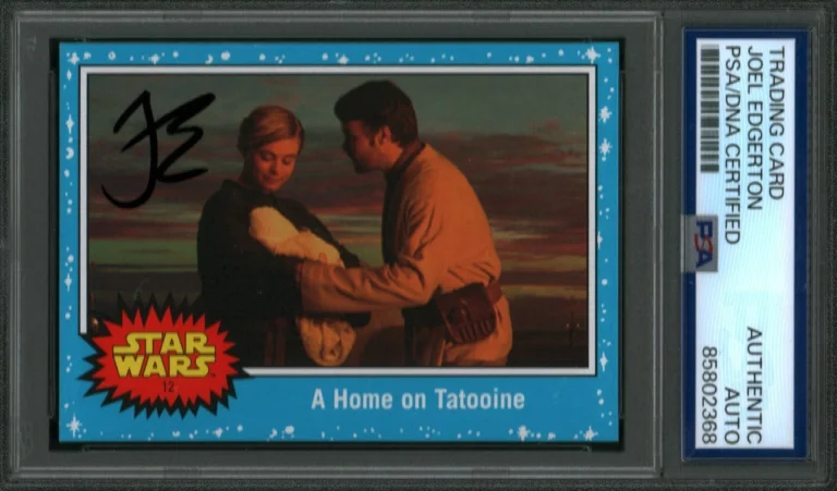 Joel Edgerton Signed Star Wars Trading Card Owen Lars PSA/DNA SLAB