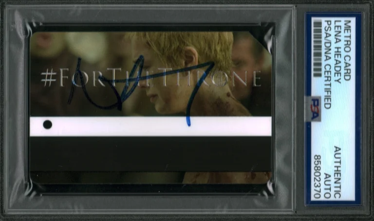 Lena Headey Signed Game Of Thrones Cersei Metro Card Limited Edition PSA/DNA