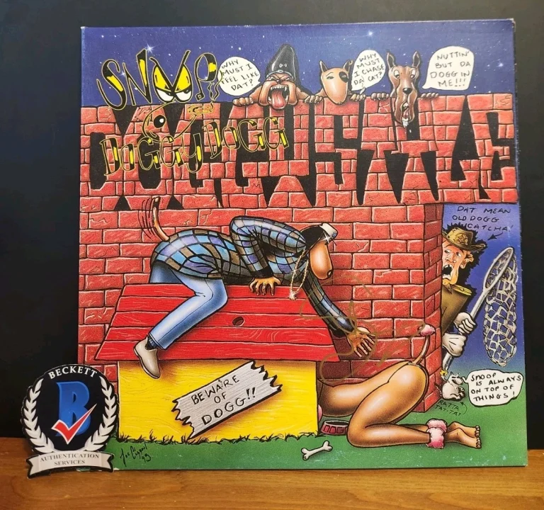 Snoop Dogg Signed Doggy Style Vinyl Sleeve Only Legendary Rapper BAS COA