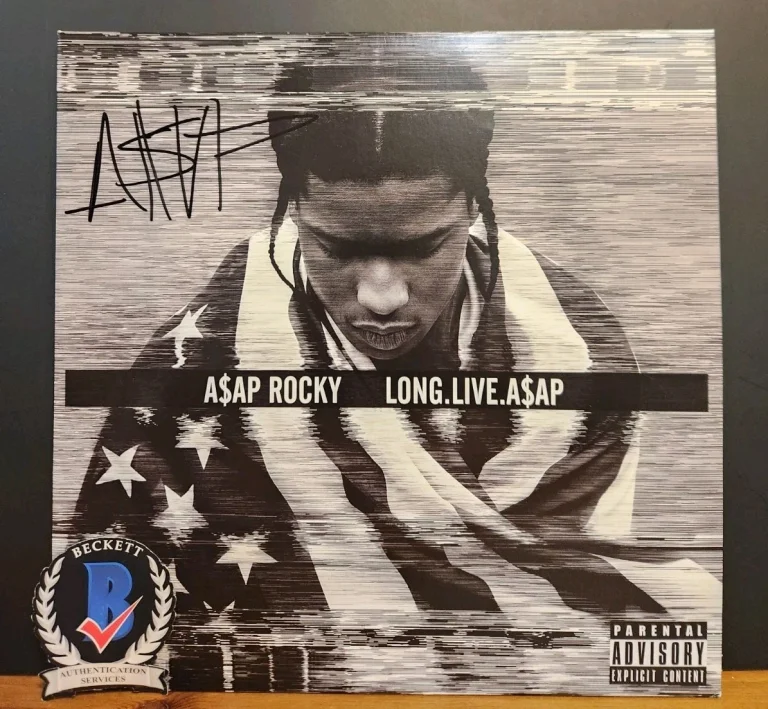 ASAP Rocky Autographed Signed Long Live A$AP Vinyl Rapper Rihanna Ferg BAS COA