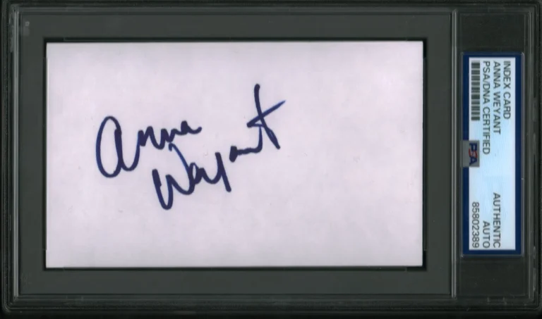 Anna Weyant Signed Index Card Gagosian Beautiful Artist Painter Slab PSA/DNA