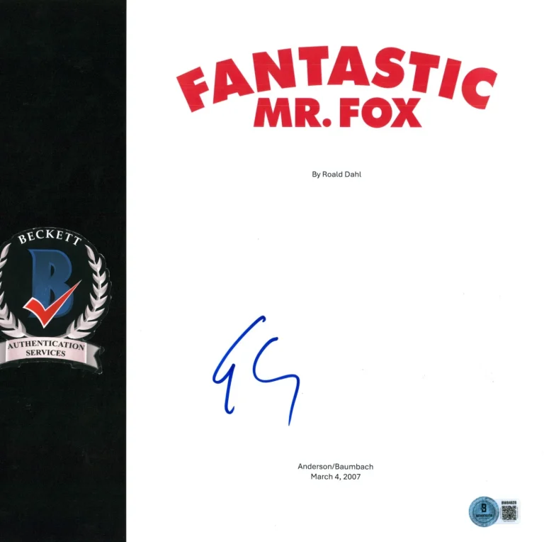 George Clooney Signed Fantastic Mr. Fox Full Script Authentic Autograph BAS COA