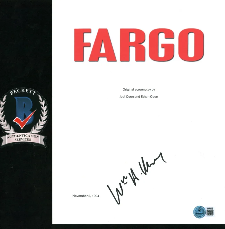 William H Macy Signed Autograph Fargo Full Movie Script Screenplay BAS COA