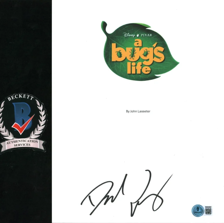 Dave Foley Signed Autographed A Bugs Life Flik Full Script Disney Beckett Coa