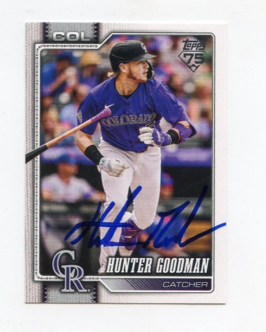 HUNTER GOODMAN SIGNED AUTOGRAPHED 2026 TOPPS BASEBALL CARD AUTO