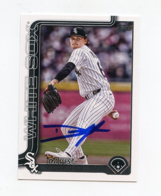 DAVIS MARTIN SIGNED AUTOGRAPHED 2025 TOPPS BASEBALL CARD AUTO