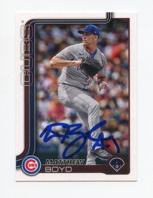 MATTHEW BOYD SIGNED AUTOGRAPHED 2025 TOPPS BASEBALL CARD AUTO