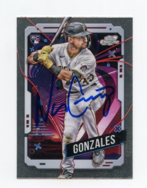 NICK GONZALES SIGNED AUTOGRAPHED 2024 TOPPS CHROME COSMIC BASEBALL CARD AUTO