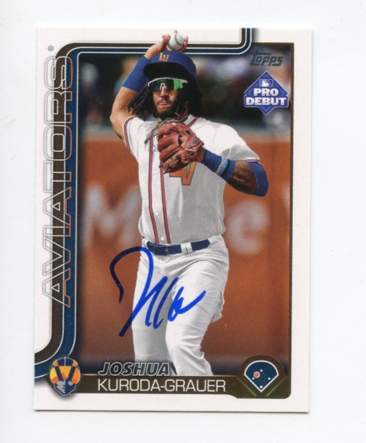 JOSHUA KURODA-GRAUER SIGNED AUTOGRAPHED 2025 TOPPS PRO DEBUT BASEBALL CARD AUTO