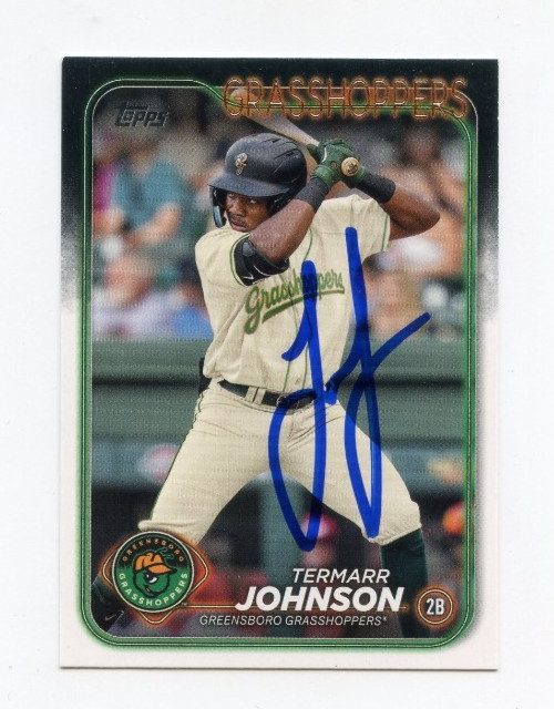 TERMARR JOHNSON SIGNED AUTOGRAPHED 2024 TOPPS PRO DEBUT BASEBALL CARD AUTO