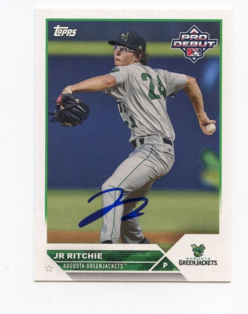 JR RITCHIE SIGNED AUTOGRAPHED 2023 TOPPS PRO DEBUT BASEBALL CARD AUTO