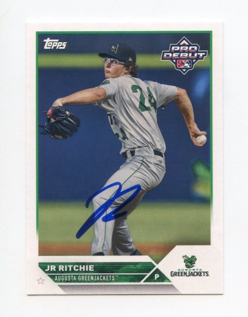 JR RITCHIE SIGNED AUTOGRAPHED 2023 TOPPS PRO DEBUT BASEBALL CARD AUTO