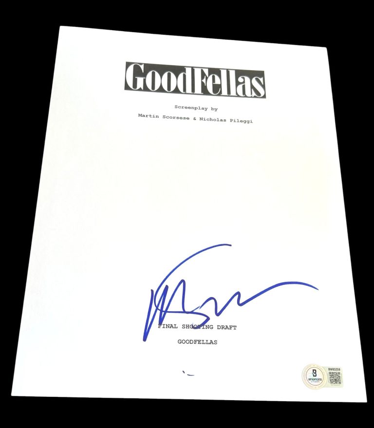 MARTIN SCORSESE SIGNED AUTOGRAPH MOVIE SCRIPT GOODFELLAS BECKETT BAS COA