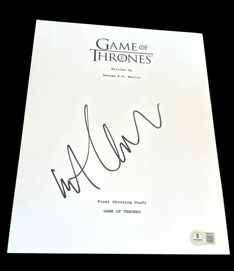 KIT HARINGTON SIGNED AUTOGRAPH SCRIPT GAME OF THRONES BECKETT BAS AUTO COA RARE