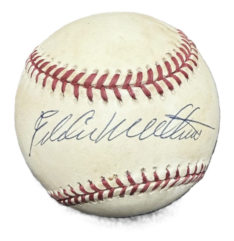 Eddie Mathews Signed Auto ONL Baseball Milwaukee Braves Vintage JSA COA HOF