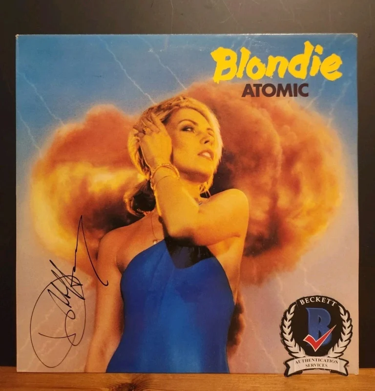 Debbie Harry Signed Blondie Vinyl Atomic Beautiful Blonde Singer COA BAS Beckett