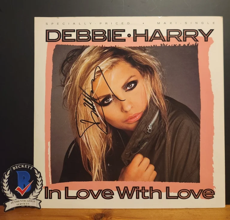 Debbie Harry Signed Blondie Vinyl In Love With Love Single 12 Inch COA BAS