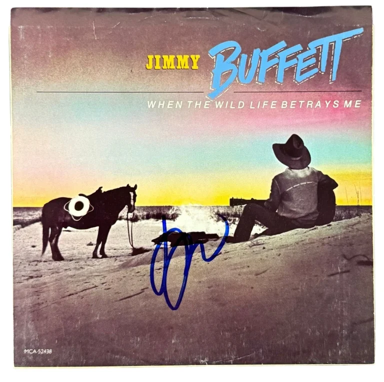 Jimmy Buffett Signed Auto When the Wild Life Betrays Me 45 Album EP Beckett BAS