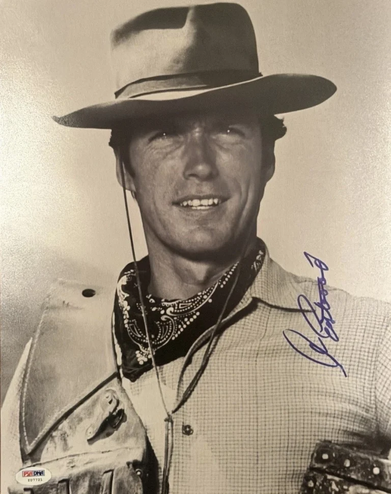 Clint Eastwood Signed Auto 11x14 Rawhide Rowdy Yates Photo PSA DNA Near Mint