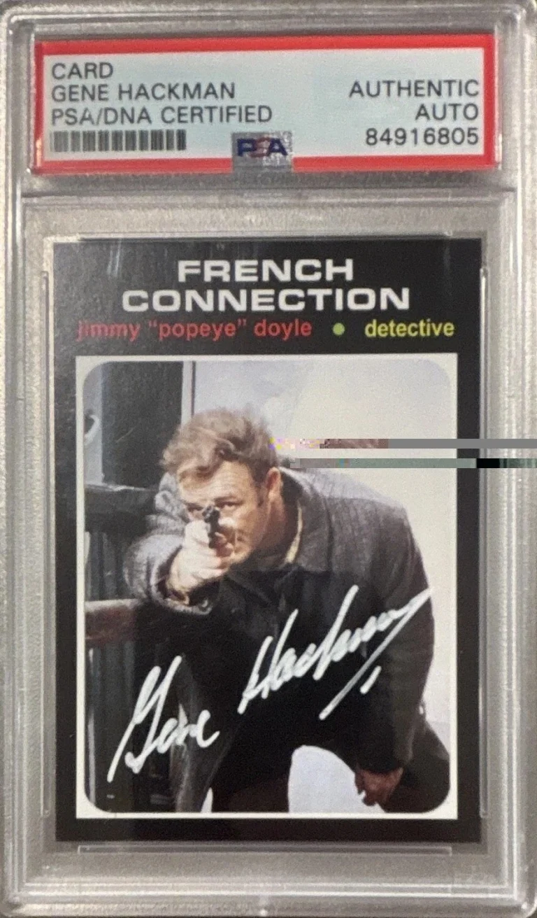Gene Hackman Signed Auto French Connection Popeye Doyle Trading Card PSA DNA