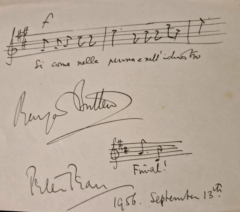 Benjamin Britten Peter Pears Signed Auto Seven Sonnets Michelangelo Quote GRAD
