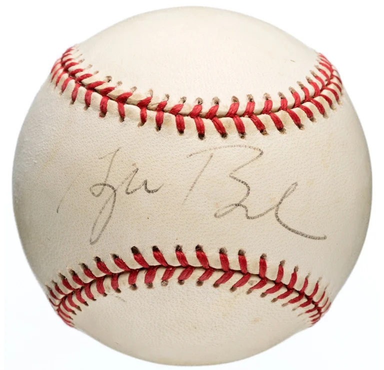George W Bush Signed Auto ONL Baseball 43rd US President GRAD