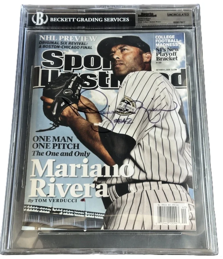 Mariano Rivera Signed Auto 2009 Sports Illustrated Newsstand Magazine BAS JSA