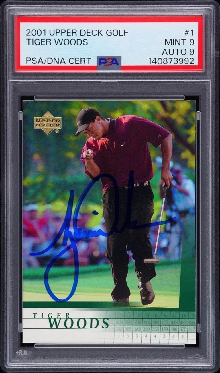 Tiger Woods Signed Autographed 2001 Upper Deck #1 Rookie Auto PSA/DNA 9