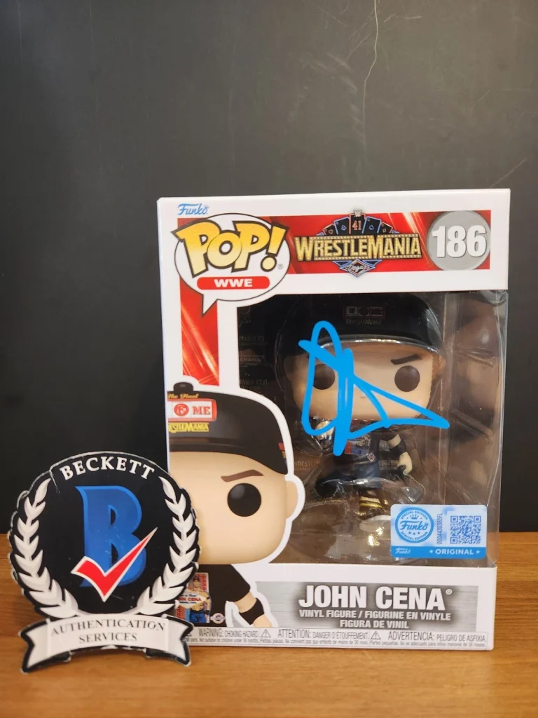 JOHN CENA SIGNED FUNKO WRESTLEMANIA FAREWELL TOUR 186 LIMITED BECKETT BAS COA
