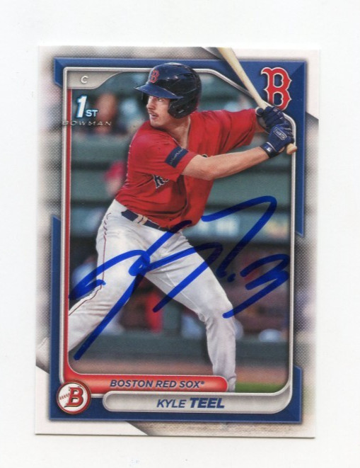 KYLE TEEL SIGNED AUTOGRAPHED 2024 BOWMAN BASEBALL CARD AUTO