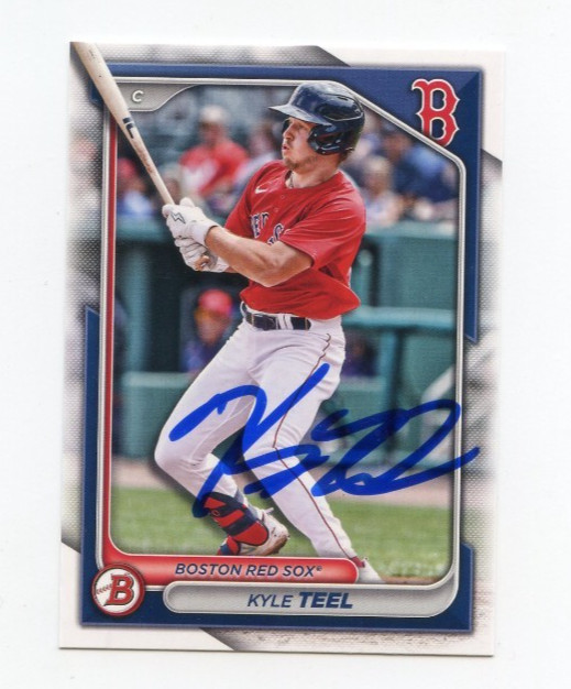 KYLE TEEL SIGNED AUTOGRAPHED 2024 BOWMAN DRAFT BASEBALL CARD AUTO