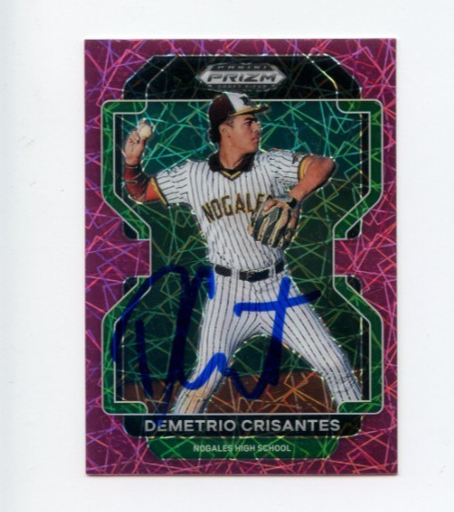 DEMETRIO CRISANTES SIGNED 2022 PANINI PRIZM DRAFT PICK BASEBALL CARD AUTO