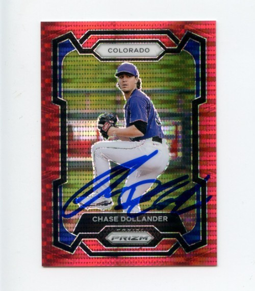 CHASE DOLLANDER SIGNED 2024 PANINI PRIZM DRAFT PICK BASEBALL CARD AUTO