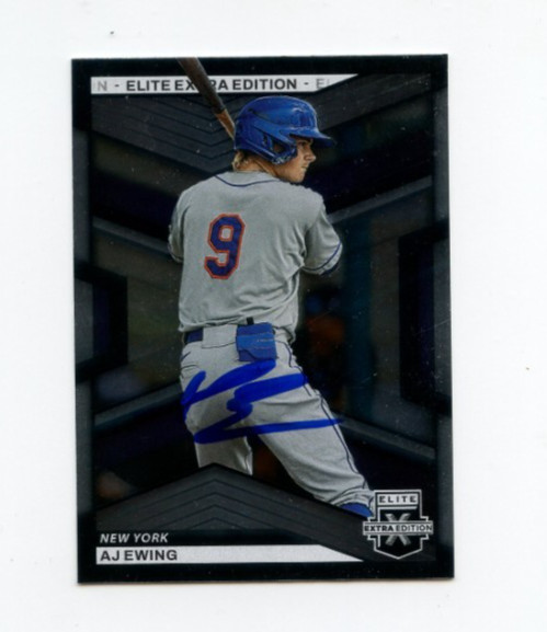AJ EWING SIGNED 2023 PANINI ELITE BASEBALL CARD AUTO