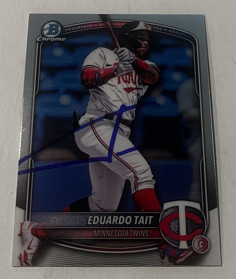 EDUARDO TAIT SIGNED 2025 BOWMAN CHROME DRAFT PROSPECT BASEBALL CARD AUTO