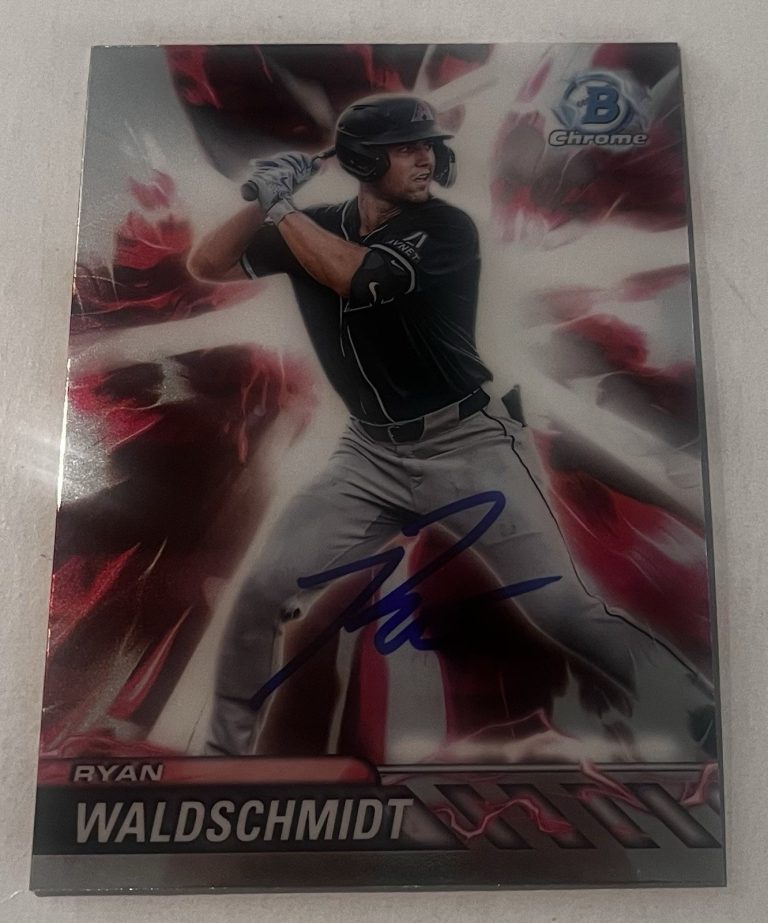 RYAN WALDSCHMIDT SIGNED 2024 BOWMAN CHROME DRAFT PLASMA POWER BASEBALL CARD AUTO