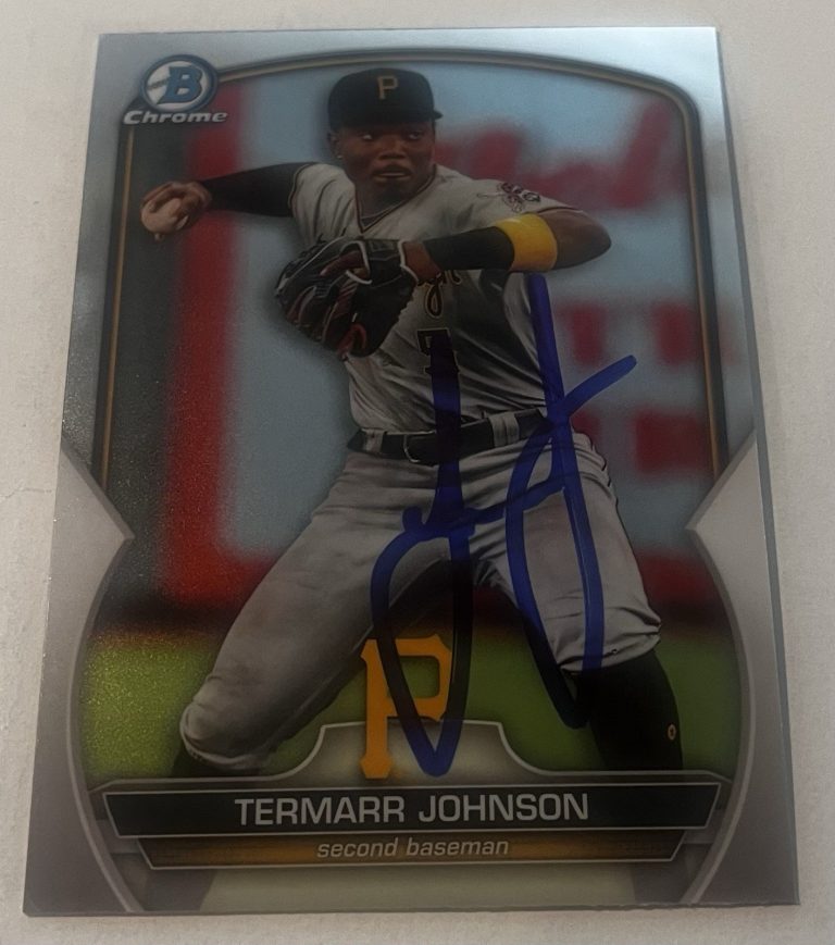 TERMARR JOHNSON SIGNED 2023 BOWMAN CHROME DRAFT PROSPECT BASEBALL CARD AUTO