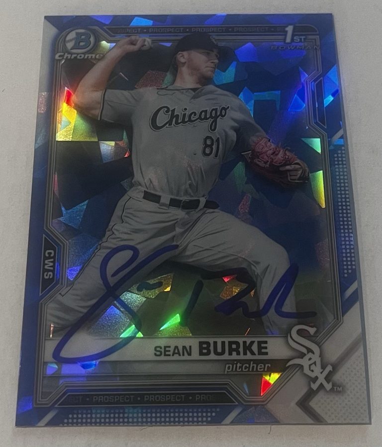 SEAN BURKE SIGNED 2021 BOWMAN CHROME DRAFT PROSPECT BASEBALL CARD AUTO