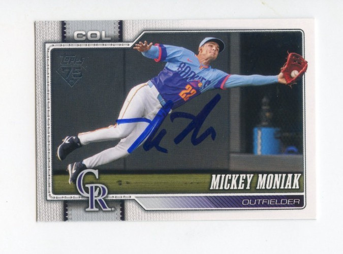 MICKEY MONIAK SIGNED 2026 TOPPS BASEBALL CARD AUTO