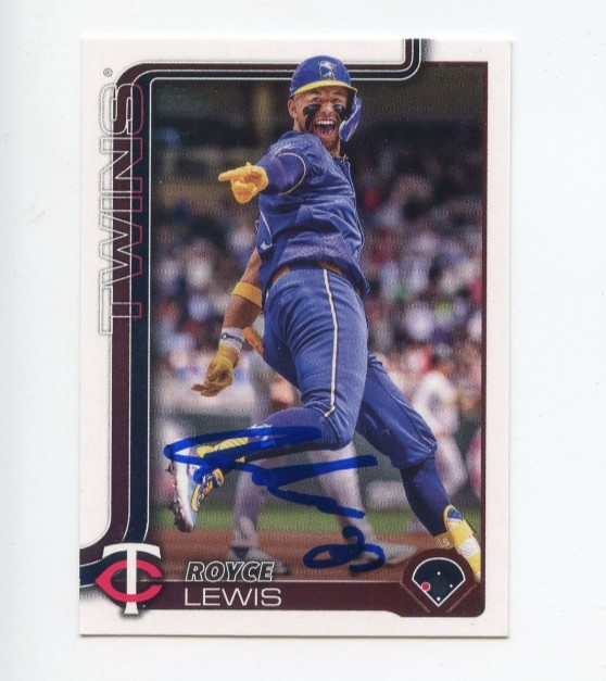 ROYCE LEWIS SIGNED AUTOGRAPHED 2025 TOPPS BASEBALL CARD AUTO