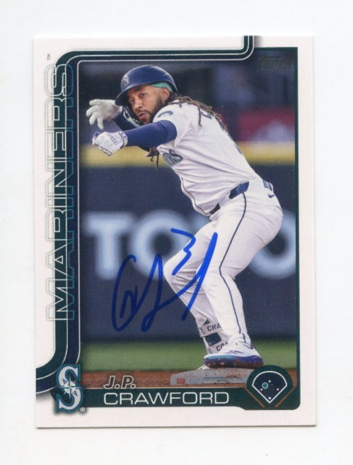 JP CRAWFORD SIGNED AUTOGRAPHED 2025 TOPPS BASEBALL CARD AUTO