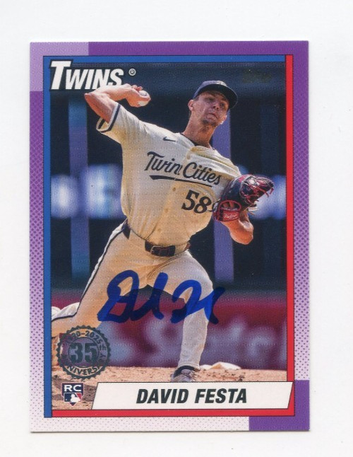 DAVID FESTA SIGNED AUTOGRAPHED 2025 TOPPS BASEBALL CARD AUTO