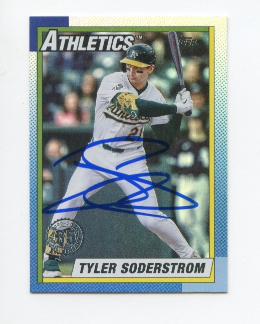 TYLER SODERSTROM SIGNED AUTOGRAPHED 2025 TOPPS BASEBALL CARD AUTO