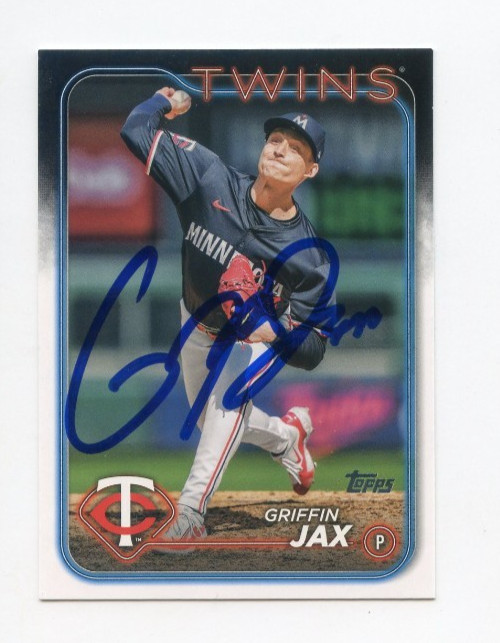 GRIFFIN JAX SIGNED AUTOGRAPHED 2024 TOPPS BASEBALL CARD AUTO