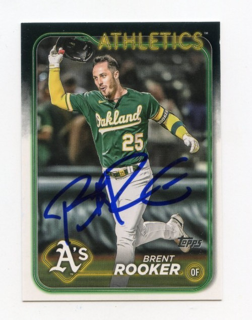 BRENT ROOKER SIGNED AUTOGRAPHED 2024 TOPPS BASEBALL CARD AUTO