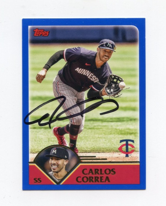 CARLOS CORREA SIGNED 2023 TOPPS ARCHIVES BASEBALL CARD AUTO