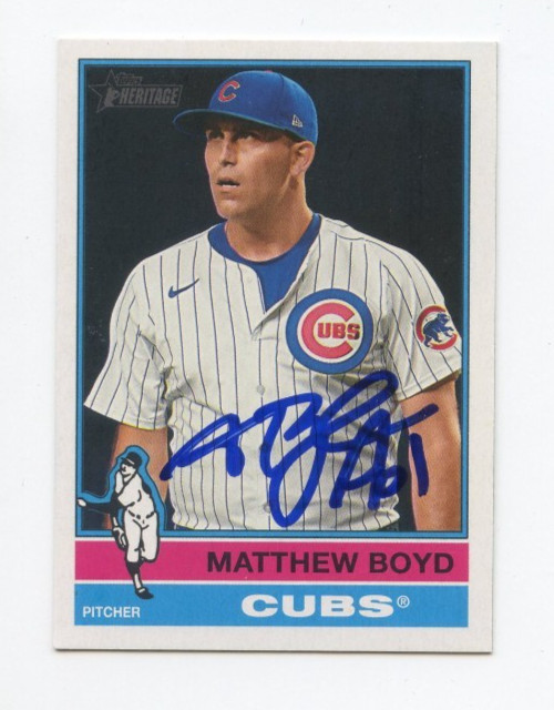 MATTHEW BOYD SIGNED AUTOGRAPHED 2025 TOPPS HERITAGE BASEBALL CARD AUTO