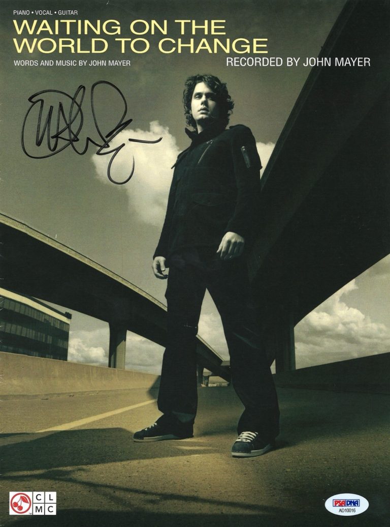 John Mayer Signed Waiting On The World To Change Sheet Music PSA DNA LOA